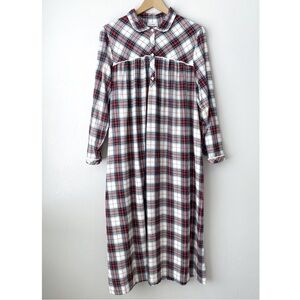 L.L. Bean Plaid Flannel Nightgown